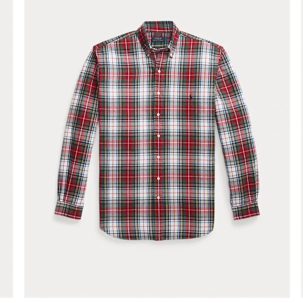 Plaid Brushed Oxford Shirt size small